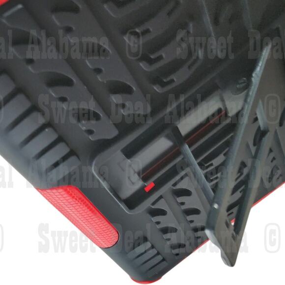 Tablet Case For Fire 7 (2022 12th Gen) Red/Black, w/ Reinforced Corners - Picture 3 of 4